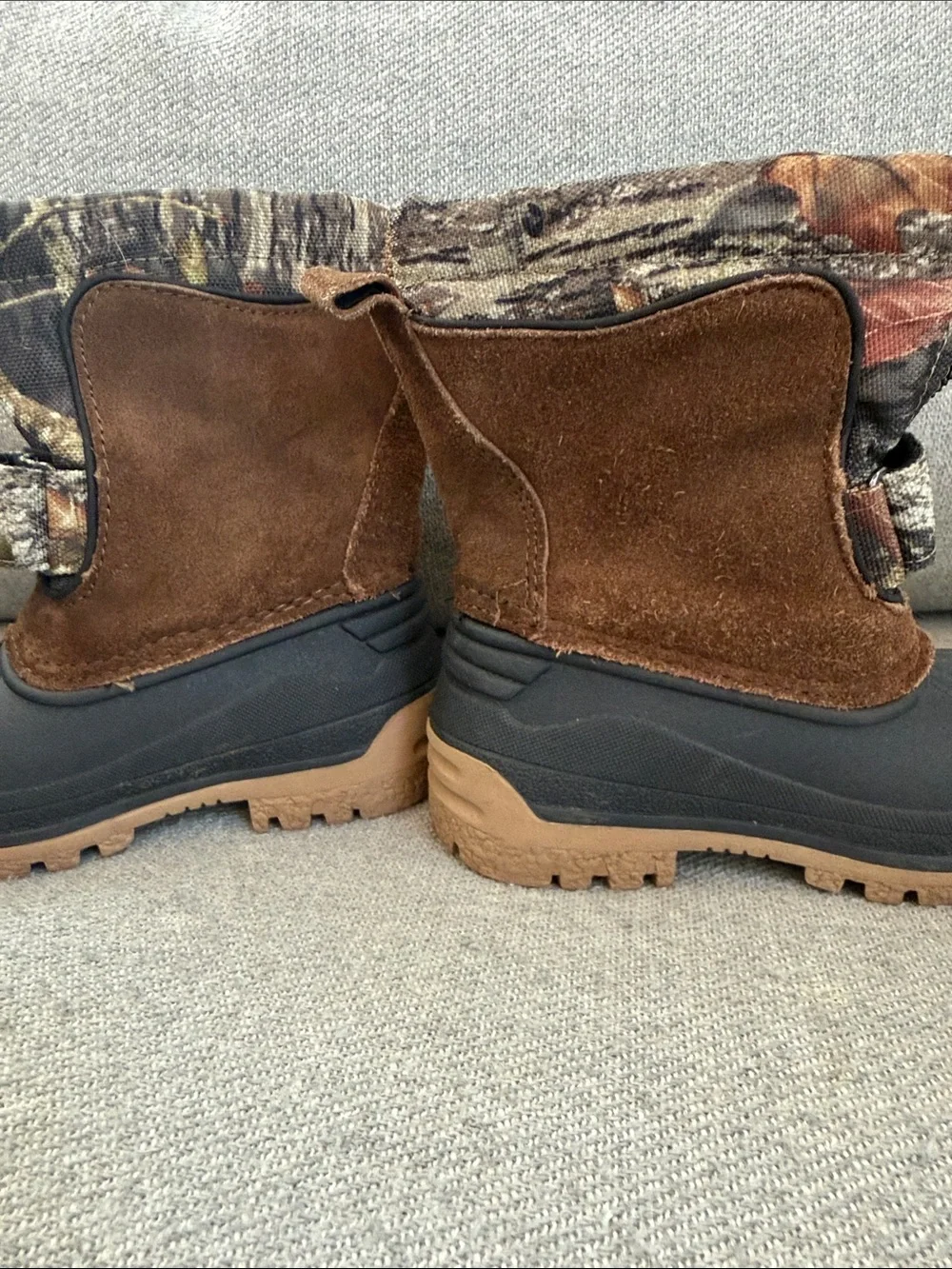 Ozark Trail Brown Camo Kids Rain & Snow Boots